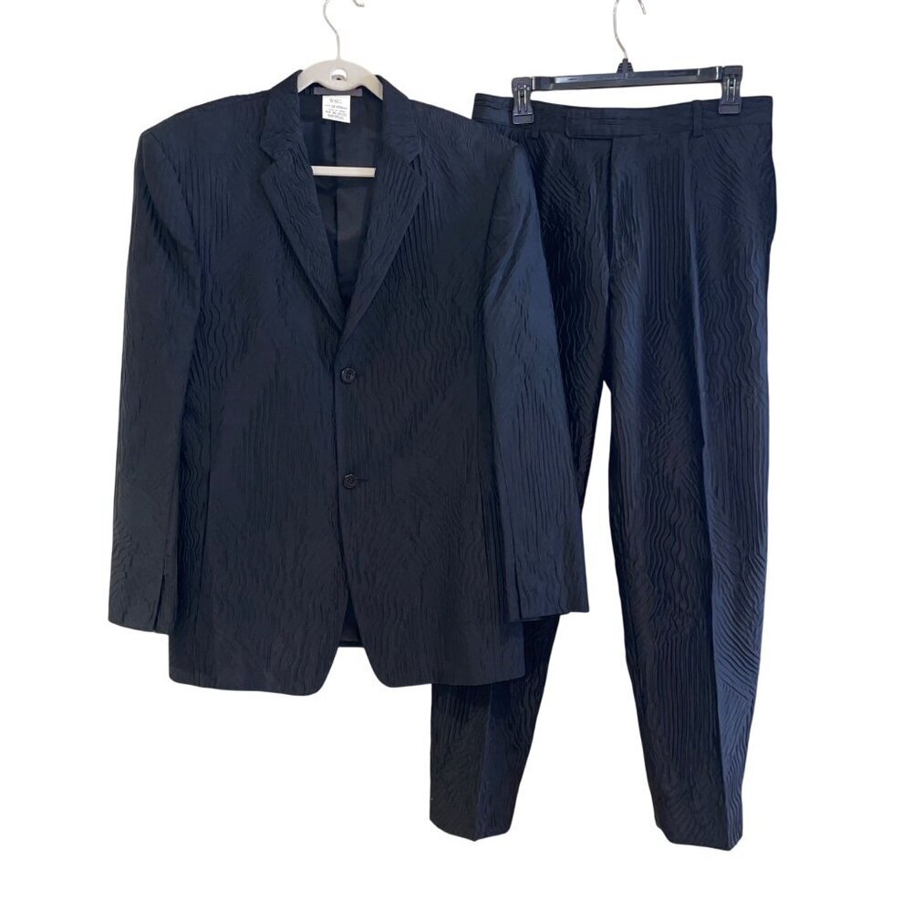 Masatomo Vintage Mens Pants Suit Size Medium Black Rare Pockets Casual